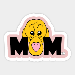 Dog Mom with yellow Lab Fritts Cartoons designs and Tees Sticker